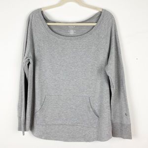 Scoop Neck Gray Sweatshirt Torrid Active Plus 1X
